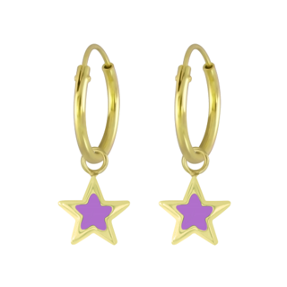 Stars - Purple Centre 14K