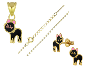 Cat - Necklace and Earring Set