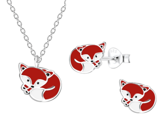 Fox Necklace and Earring Set