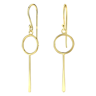 Circle and Bar Earrings