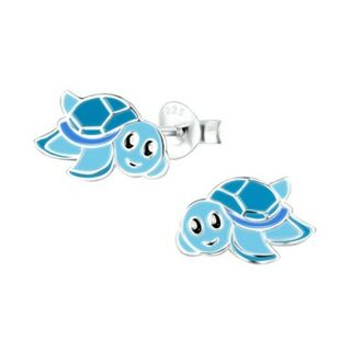 Turtle Blue Ear Studs