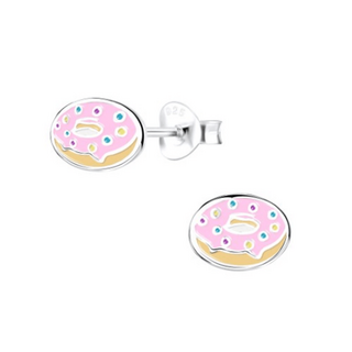 Doughnut Sterling Silver Earrings