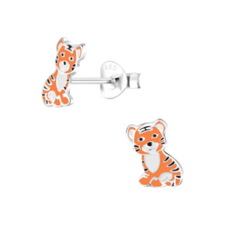 Tiger Cub Sterling Silver Earrings