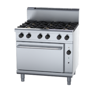 Waldorf 6 Burner with Gas Convection Oven - New - Nat Gas - $6082.61 + GST