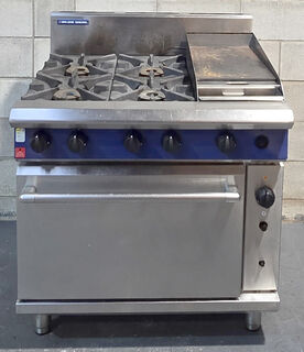 Blue Seal 4 Burner with Griddle and Gas Convection Oven - Used - Nat Gas - $4695 + GST