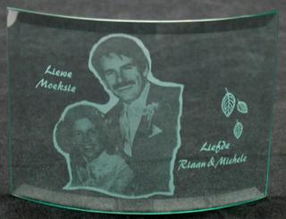 Etched photo for mother of groom