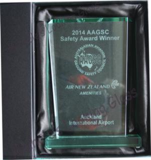 Engraved Glass Award in a gift box