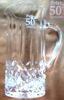 Engraved water jug