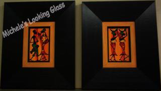 Three hand finished frames used on each painting