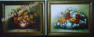 Two hand finished frames on each painting