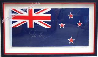 Flag signed by John Key