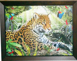 Framed 3-d puzzle with a double frame