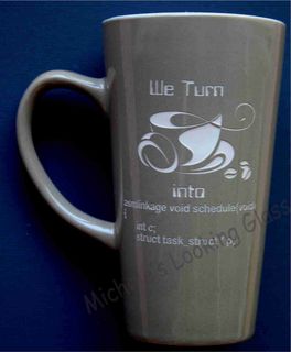 Engraved coffee mug