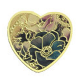 Gold Plated Floral Heart