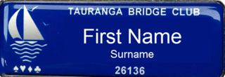 Tauranga Bridge Club Name tag