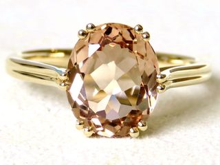 9k Yellow Gold 3.72ct Champagne Topaz Ring