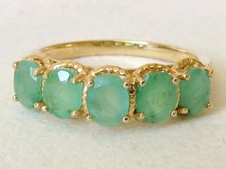 9k Yellow Gold 2.11 Emerald Ring