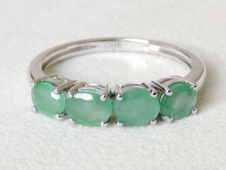 9k White Gold 1.32ct Emerald Ring
