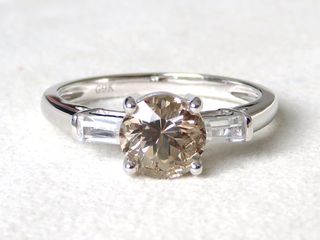 9k White Gold 1.4ct Morganite & White Topaz Ring