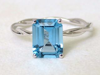 9k White Gold 2.49ct London Blue Topaz Ring