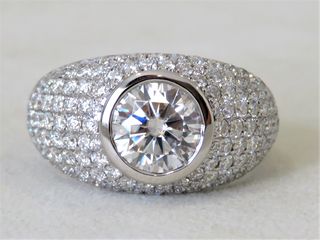 9k White Gold 2ct Moissanite Ring Custom Made (80% of $1670)