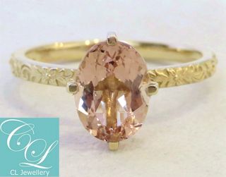 9k Yellow Gold 2.09ct Morganite Ring