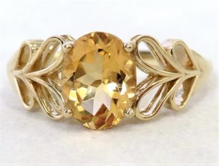 9k Yellow Gold 1.55ct Citrine Ring