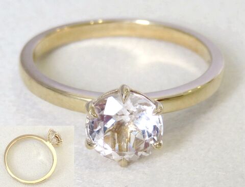 9k Yellow Gold 1.4ct Danburite Ring