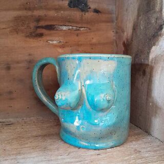 Boob and Belly Mug - Blue