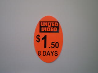40x25 Oval Pricing Label - Day Glow PinkRed