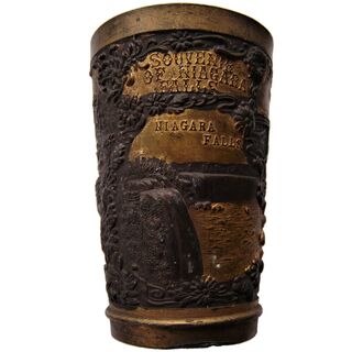NIAGARA FALLS Souvenir Pewter Cup Circa 1900
