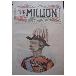 1892 Front Cover From THE MILLION Newspaper 'General Right Hon. Viscount Wolseley, K.P.'
