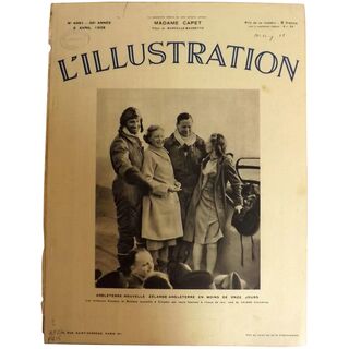 L'IIlustration French Magazine Original FRONT COVER 1938 - World Record Flight