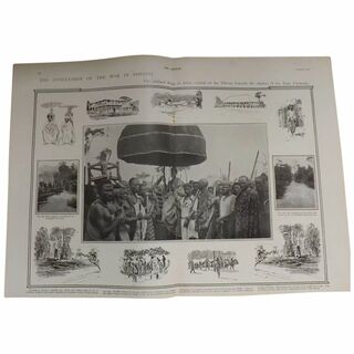 Original Double Page 'The Conclusion Of The War In Ashanti' - The Sphere Dec. 1900
