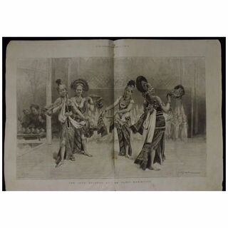 The Java Dancers At The Paris Exhibition -Illustrated London News 1889