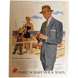 Hart Schaffner & Marx Original 1953 Full Page Advertisement