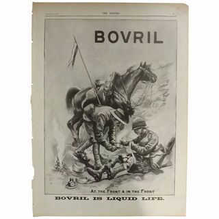 Original BOVRIL Advertisement with Boer War Theme - The Sphere Oct.1900
