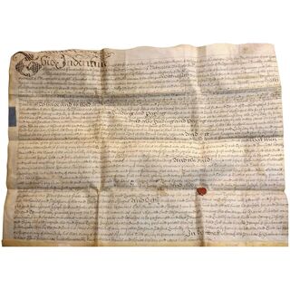18th Century Vellum Indenture Document - Dated 1714 - Queen Anne Period