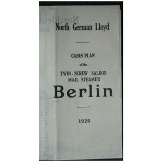 Mail Steamer BERLIN Deck Plans -1926