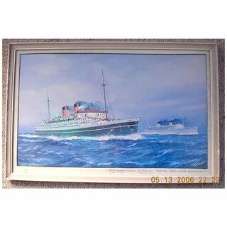 Vintage Shipping Print RMS Awatea & SS Mariposa 1938