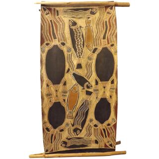 Aboriginal Bark Art - Yiritja Moietie - Arnhem Land Australia - Circa 1960