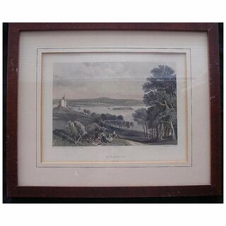 Genuine Hand Coloured Victorian Engraving Of PLYMOUTH Circa 1870