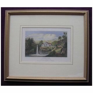 Victorian Engraving 'Springvale Seat of T. Bakewell ESQ'