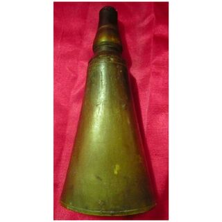 RARE English 18th Century Pressed Horn Powder Flask