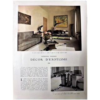 Decor D' Exotisme - Art Deco 4 Page Feature - L ' Illustration 1937