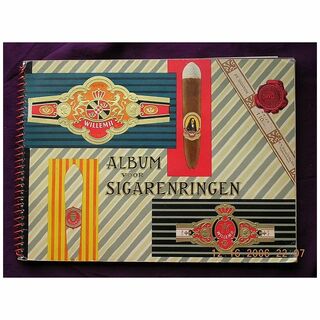 Vintage Dutch CIGAR BAND Album - Willem 11 brands Dated 1959