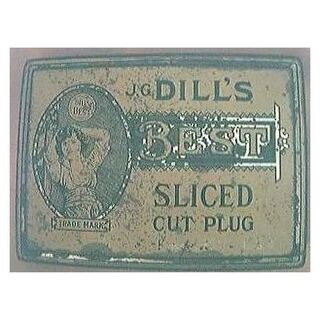 Vintage DILLS BEST Sliced Cut Plug Tobacco Tin