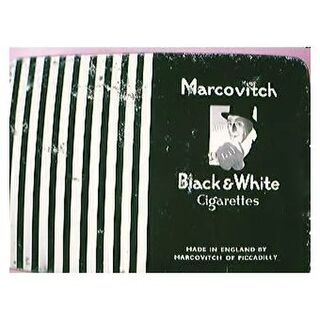 Vintage TEAL AIRLINES Black & White Cigarette Tin