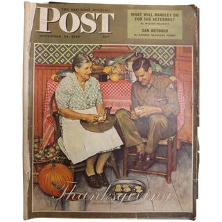 Saturday Evening Post Magazine - Nov. 24 1945 - Norman Rockwell Cover