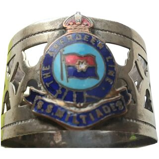 S.S. Miltiades, Aberdeen Line, Souvenir Napkin Ring
